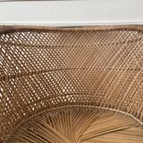 Fauteuil en osier vintage
