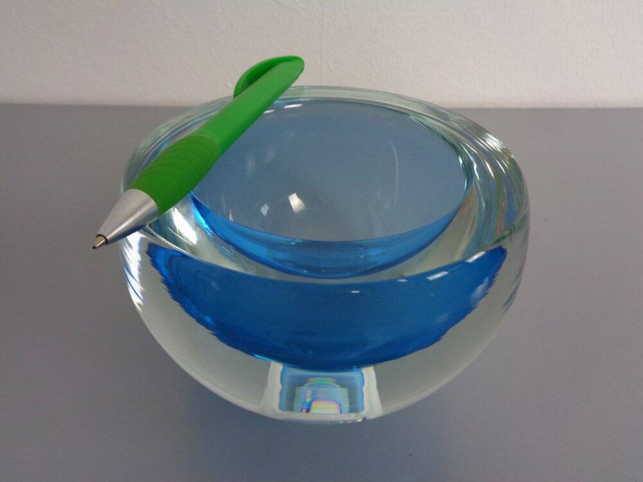 Large Sommerso Murano Glass Bowl by Flavio Poli, 1960s