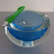 Large Sommerso Murano Glass Bowl by Flavio Poli, 1960s