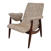 Midcentury Teak Wébé Armchair by Louis Van Teeffelen, 1960's