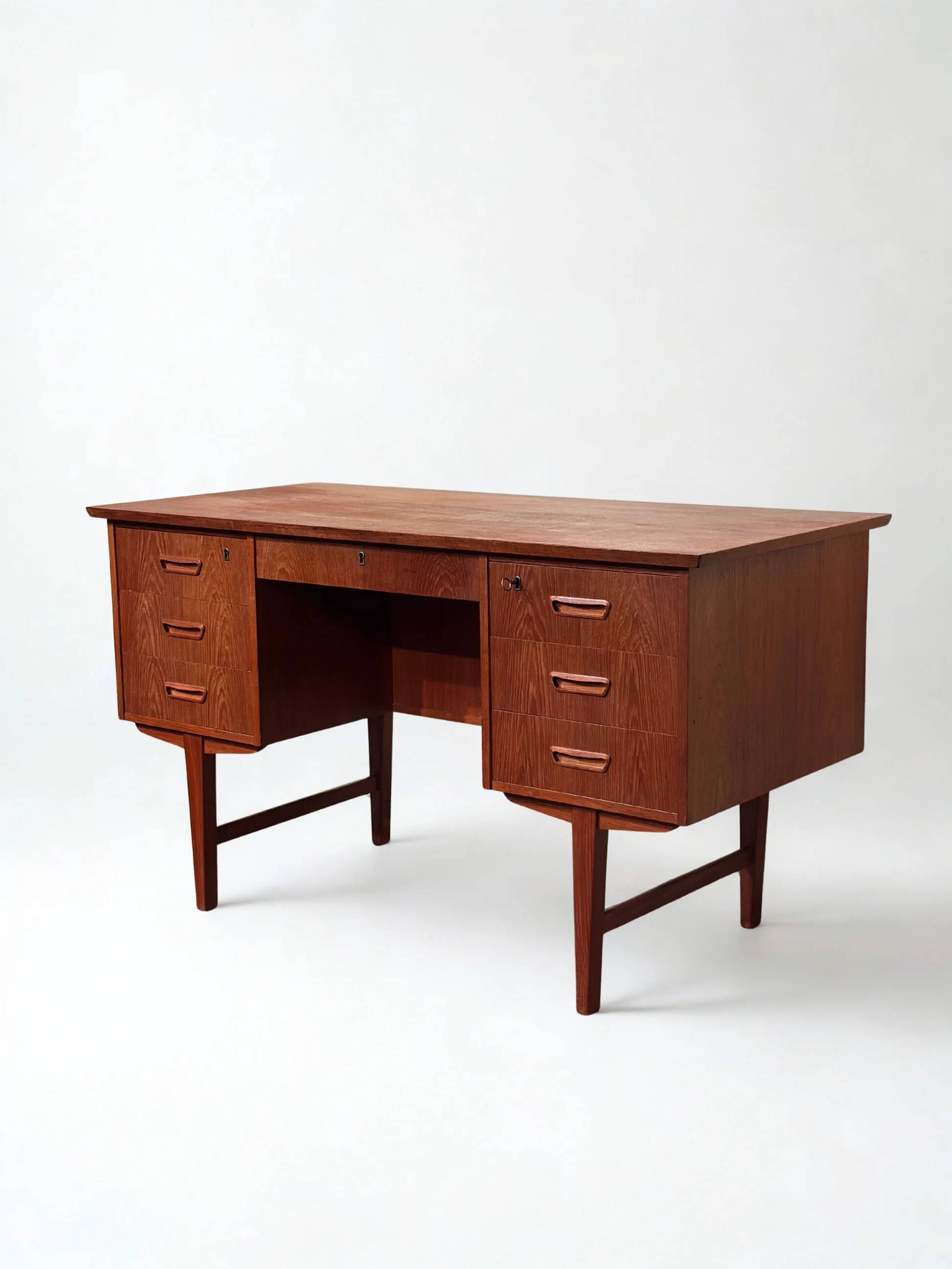 Danish teak freestanding desk