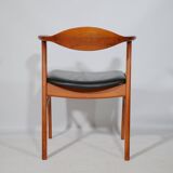 Armchair with Leather and Teak by ERIK KIRKEGAARD 1960s