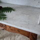 Louis XV-style toilet table in walnut and marble