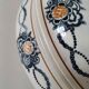 Antique Saint-Amandinoise tureen, blue and ochre decoration 6523, 1900-1920