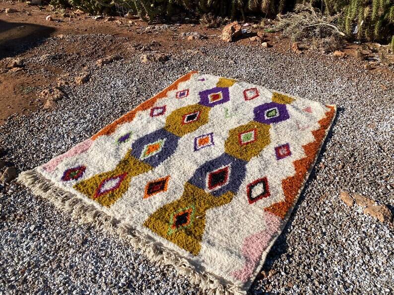 Moroccan handmade woven wool rug 200cmx300cm