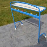 School shelf and hooks on wheels