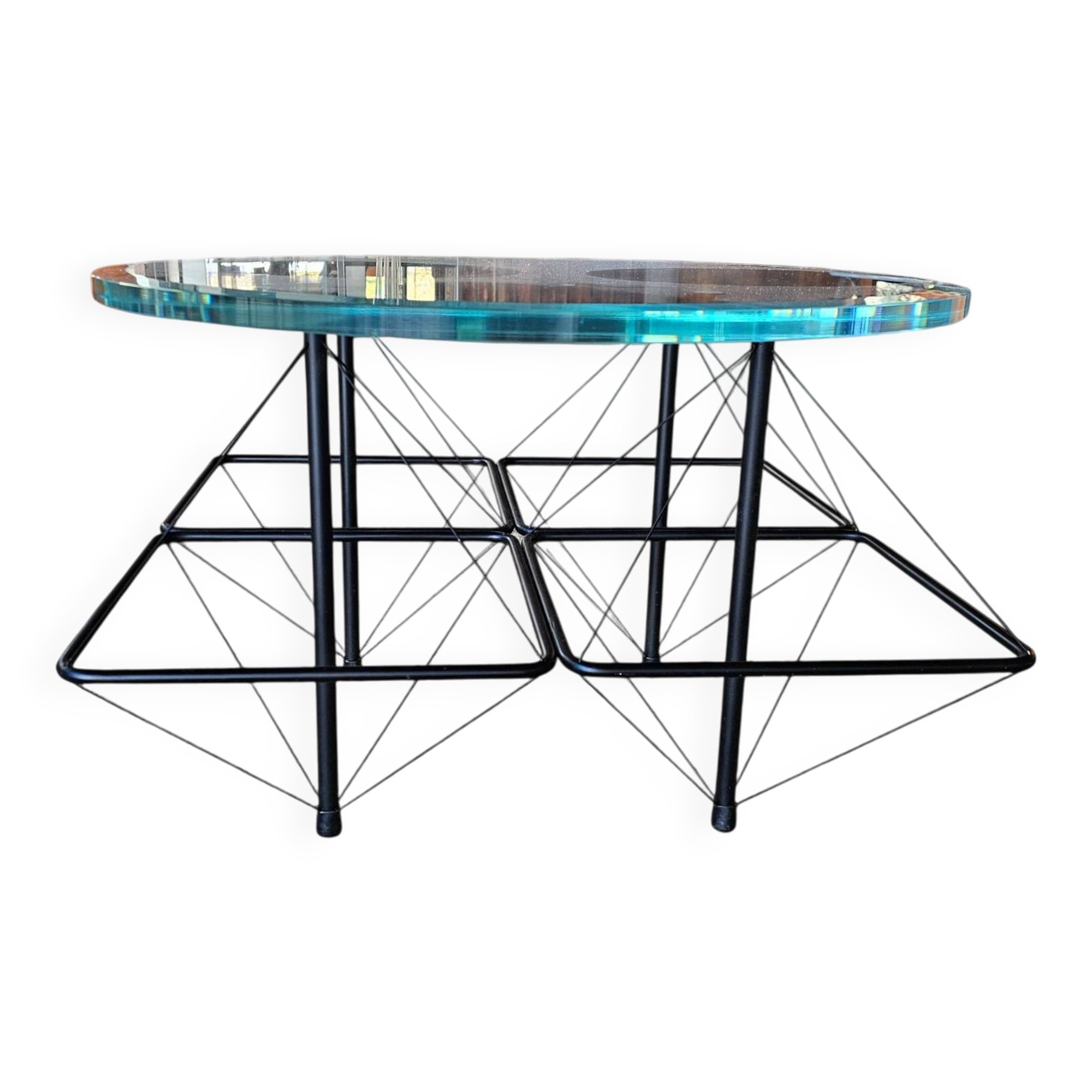 Rare wire coffee table 1980s