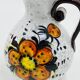 Pair of vintage hand-painted Italian floral vases