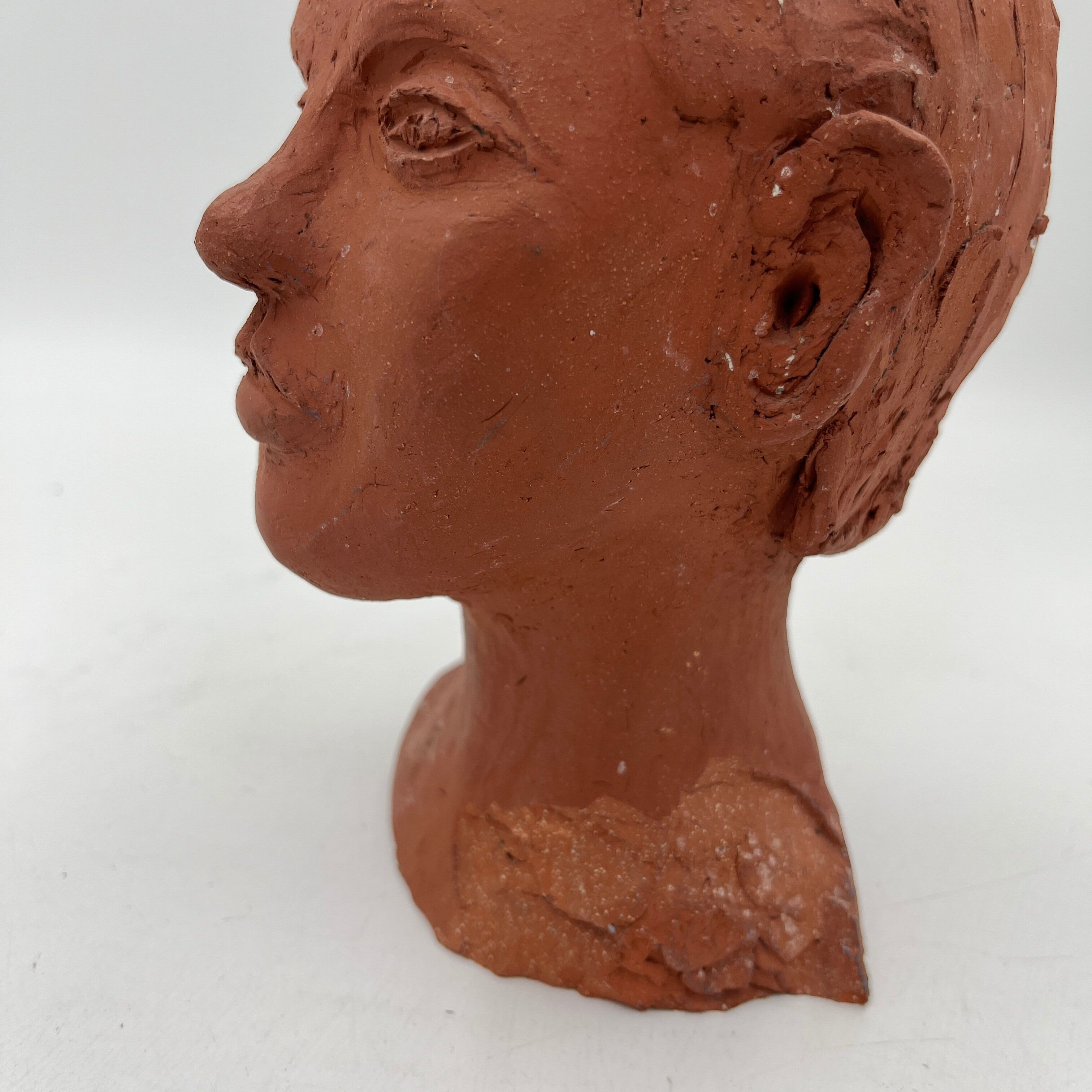 Terracotta child's head