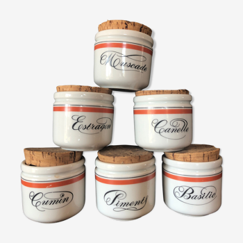 Lot de 6 pots à épices