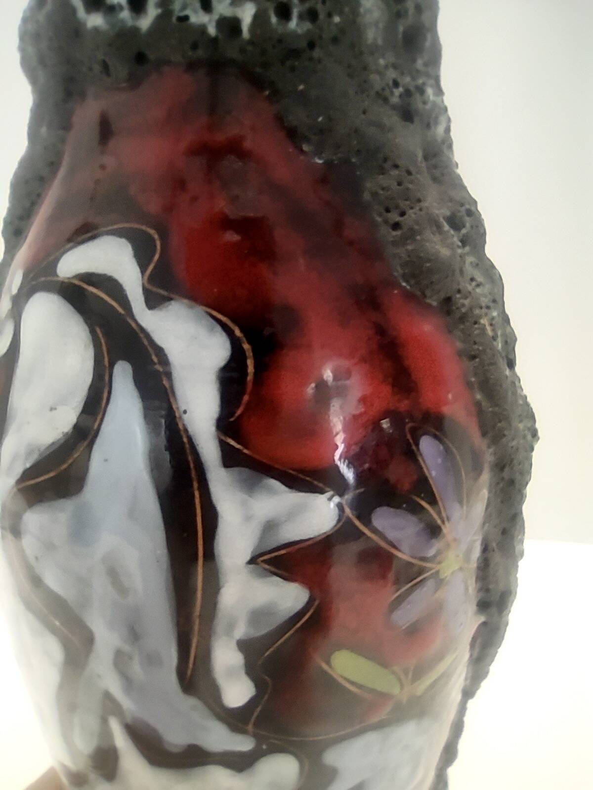 Vintage Fat Lava Earthenware Vase by Giulianelli for Ceramiche San Marino