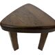 Set of 3 brutalist oak oval side or nesting tables minimalist design 1970s