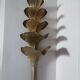 Wall lamp design in gilded metal, leaf décor