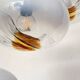 Large chandelier pendant waterfall glass globes Mazzega Murano design seventies LAMP-7267