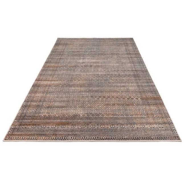 HAKI brown oriental wool rug