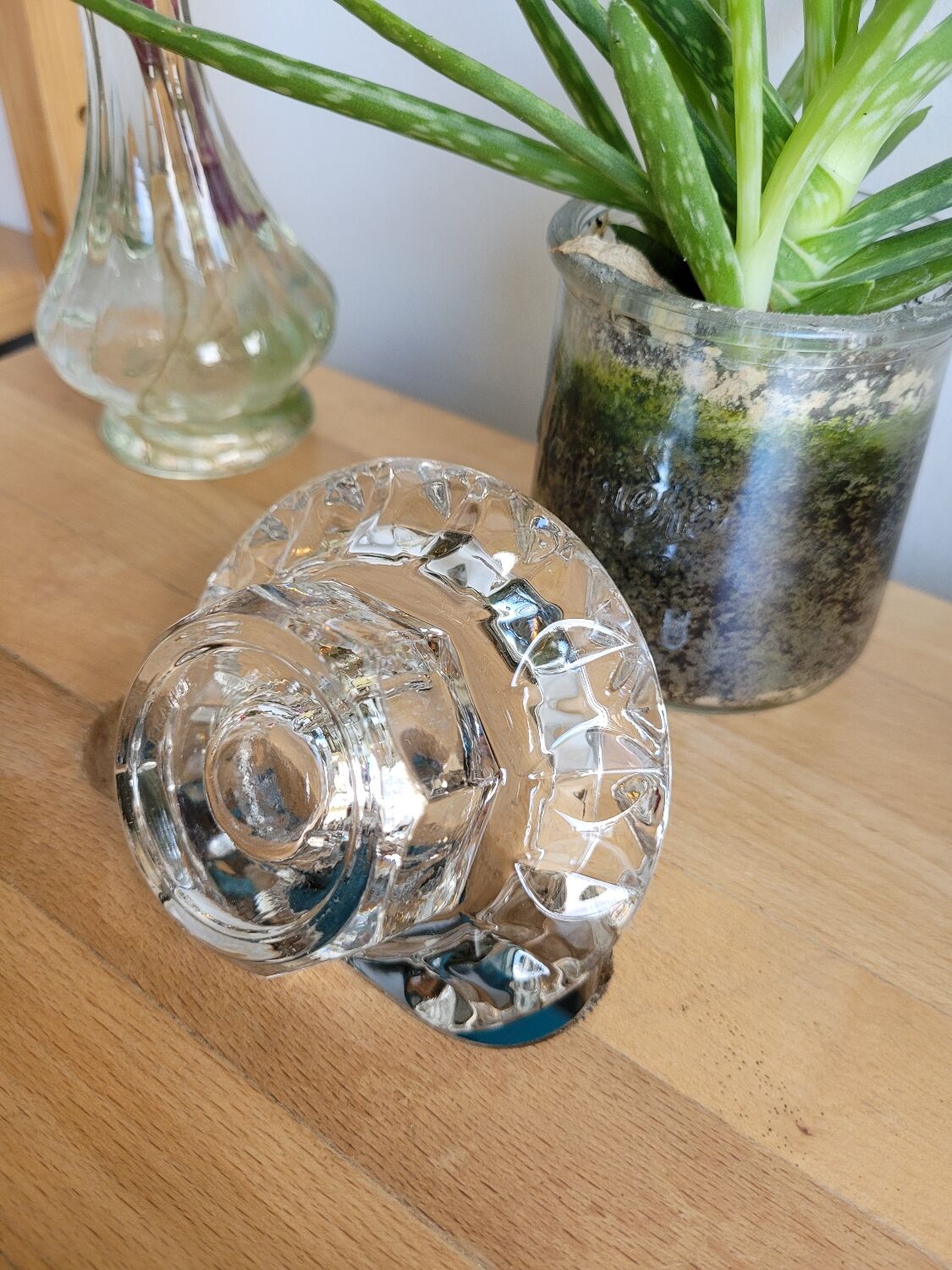 Luminarc molded glass candle holder