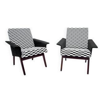 Un ensemble de fauteuils rétro, Tchécoslovaquie, années 1960