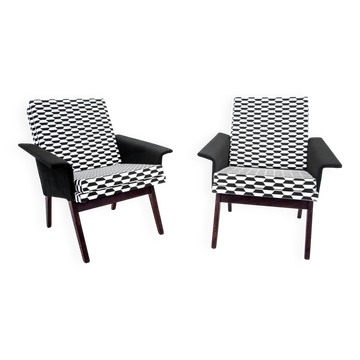 A set of retro armchairs, Czechoslovakia, 1960s