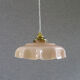 Pale pink opaline hanging lamp delivered with cable and new brass socket