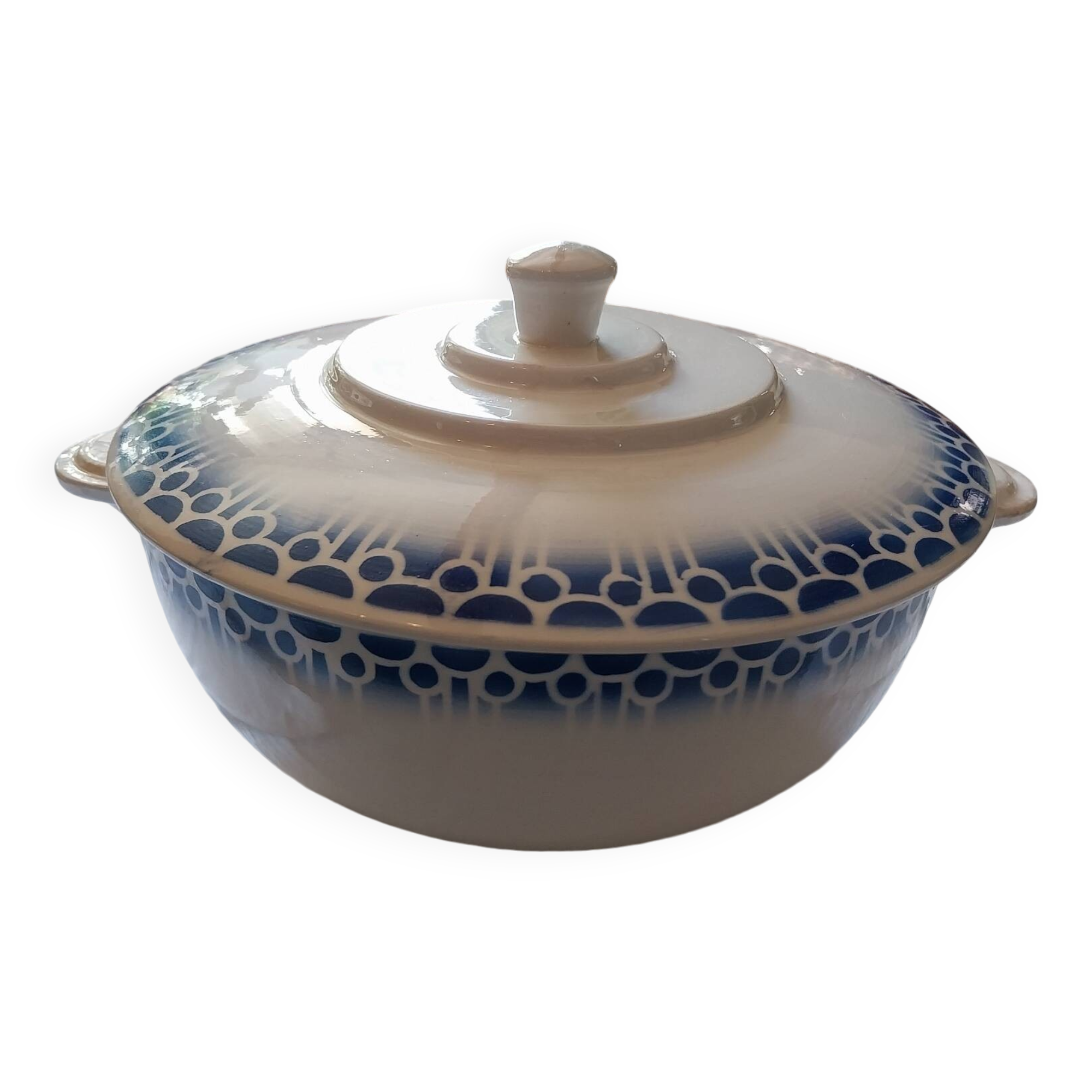 Old art deco Badonviller soup tureen