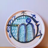 Plat poisson en céramique 1960