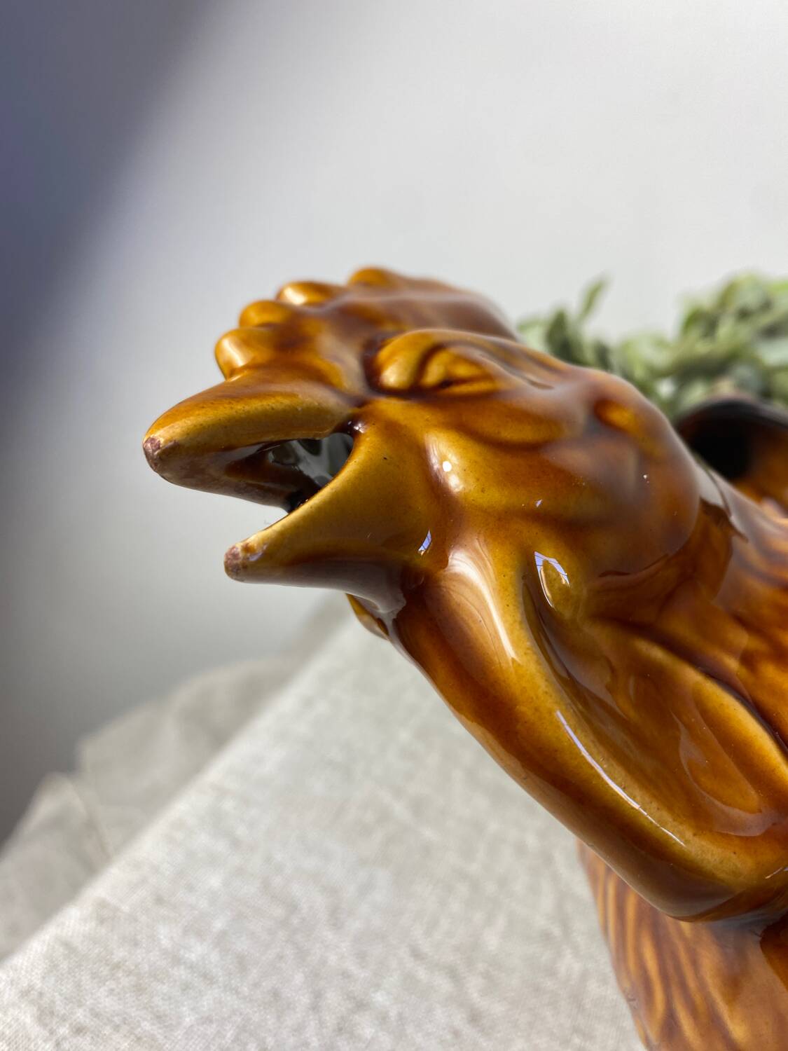 Poet Laval ceramic rooster pitcher