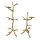 Pair of golden foliage candlesticks