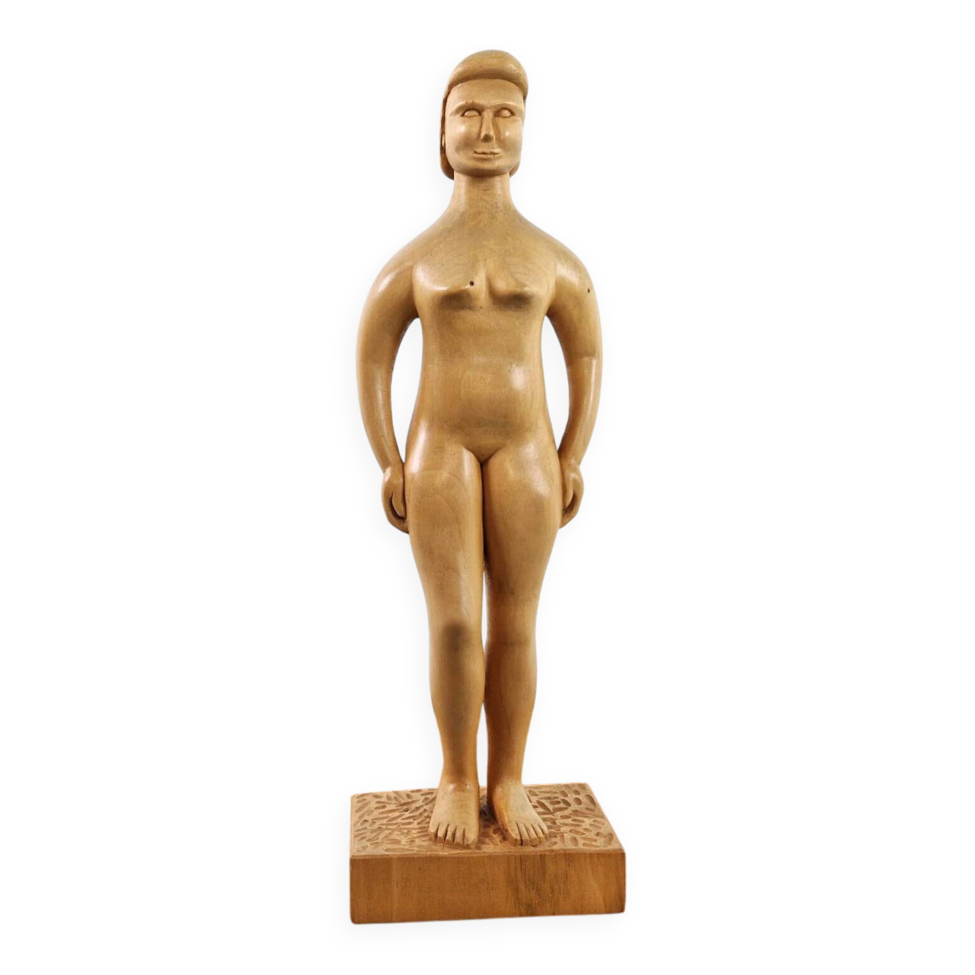 Wooden sculpture female nude, 1992