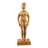 Wooden sculpture female nude, 1992