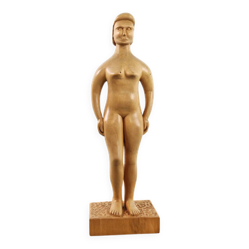 Wooden sculpture female nude, 1992