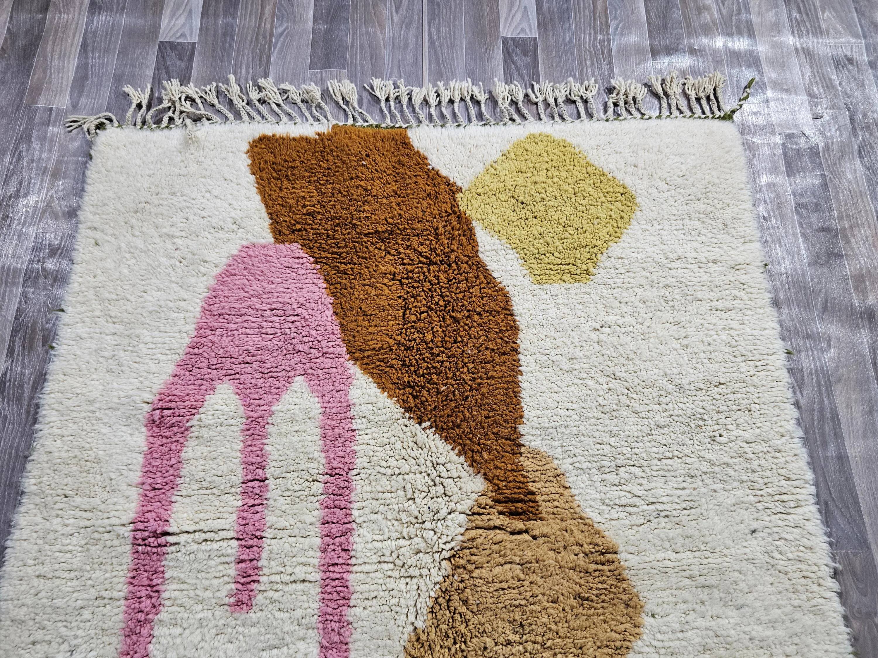 Handmade Berber rug in pure wool 2.5x1.5 m