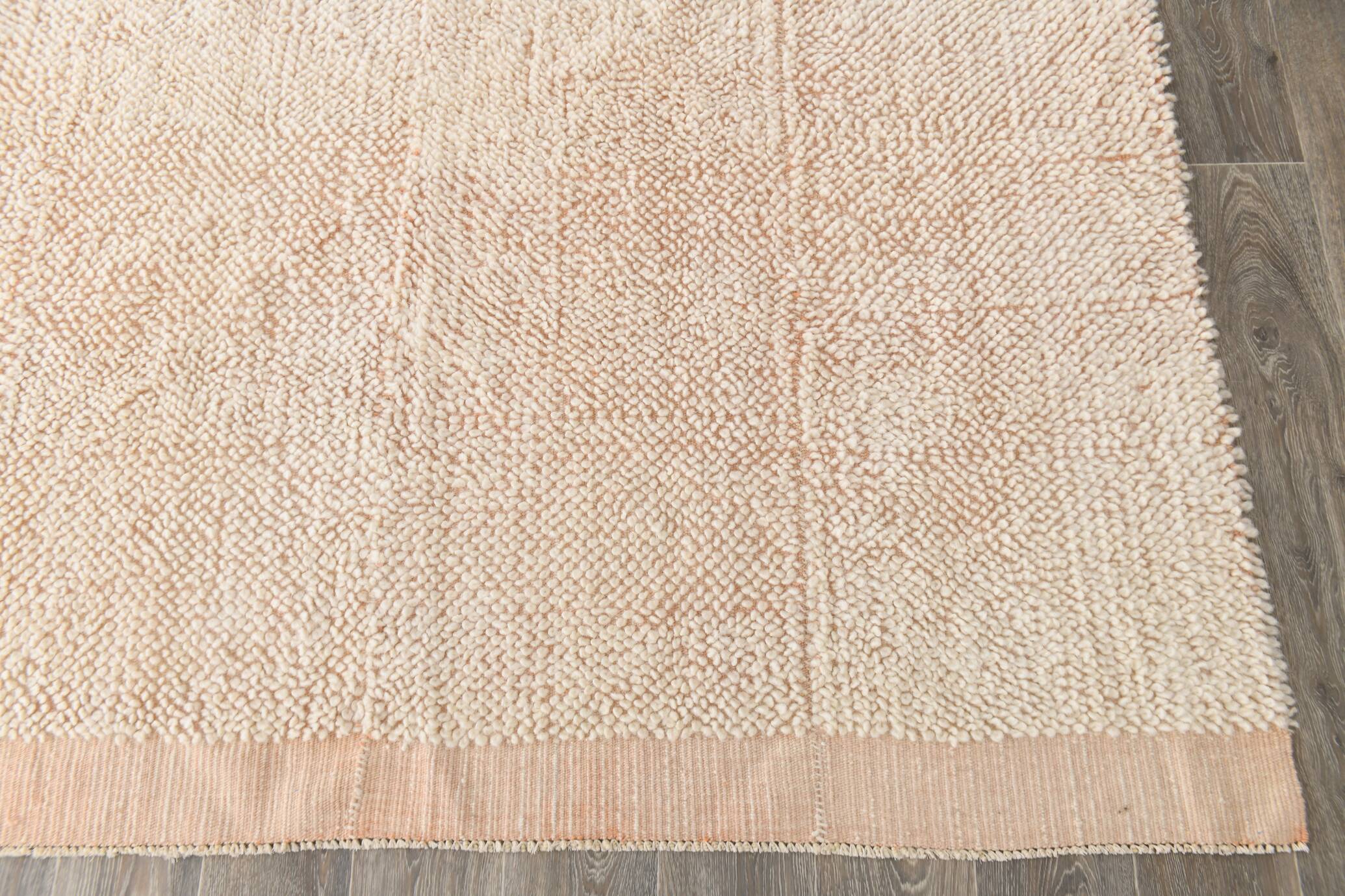 8x10 Peach Orange Handmade Wool Vintage Rug, 250x304Cm SK 34929