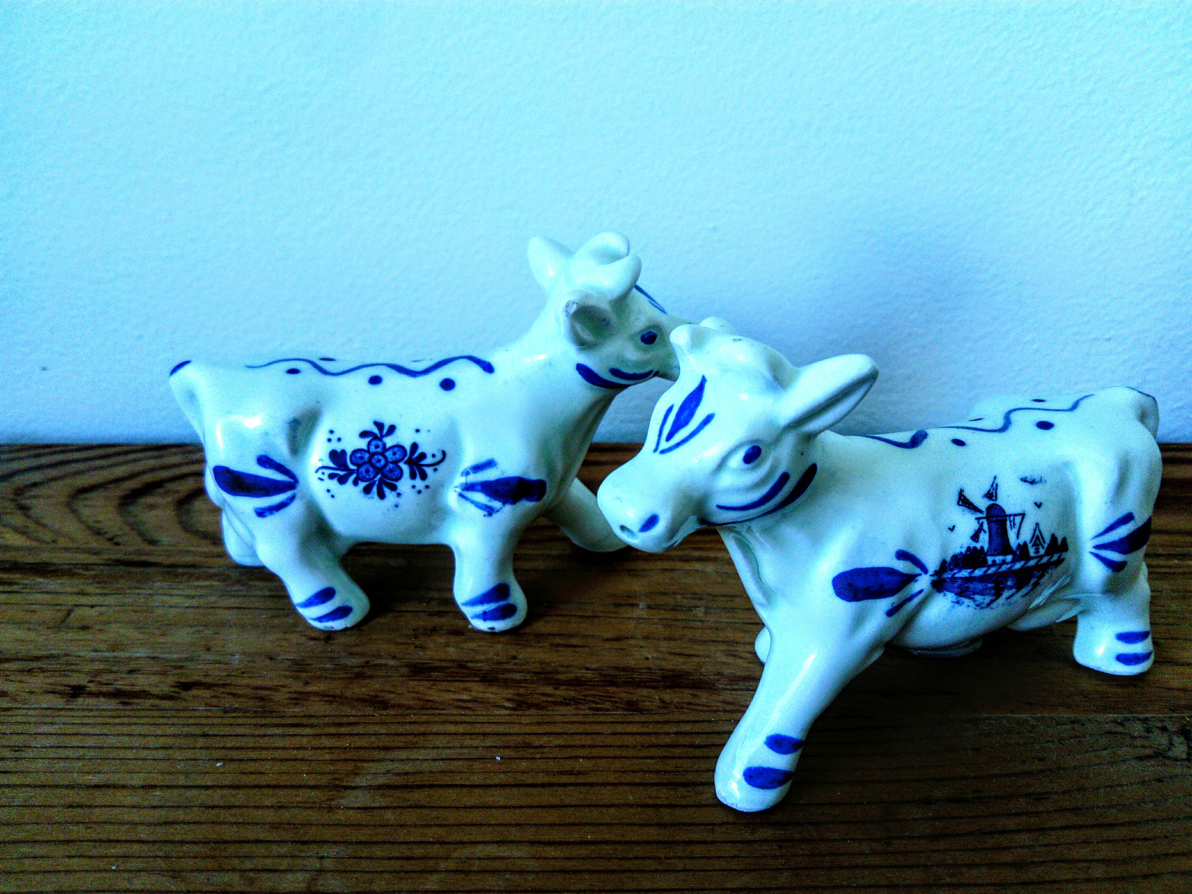 Delft Blue Cow Salt and Pepper Shakers