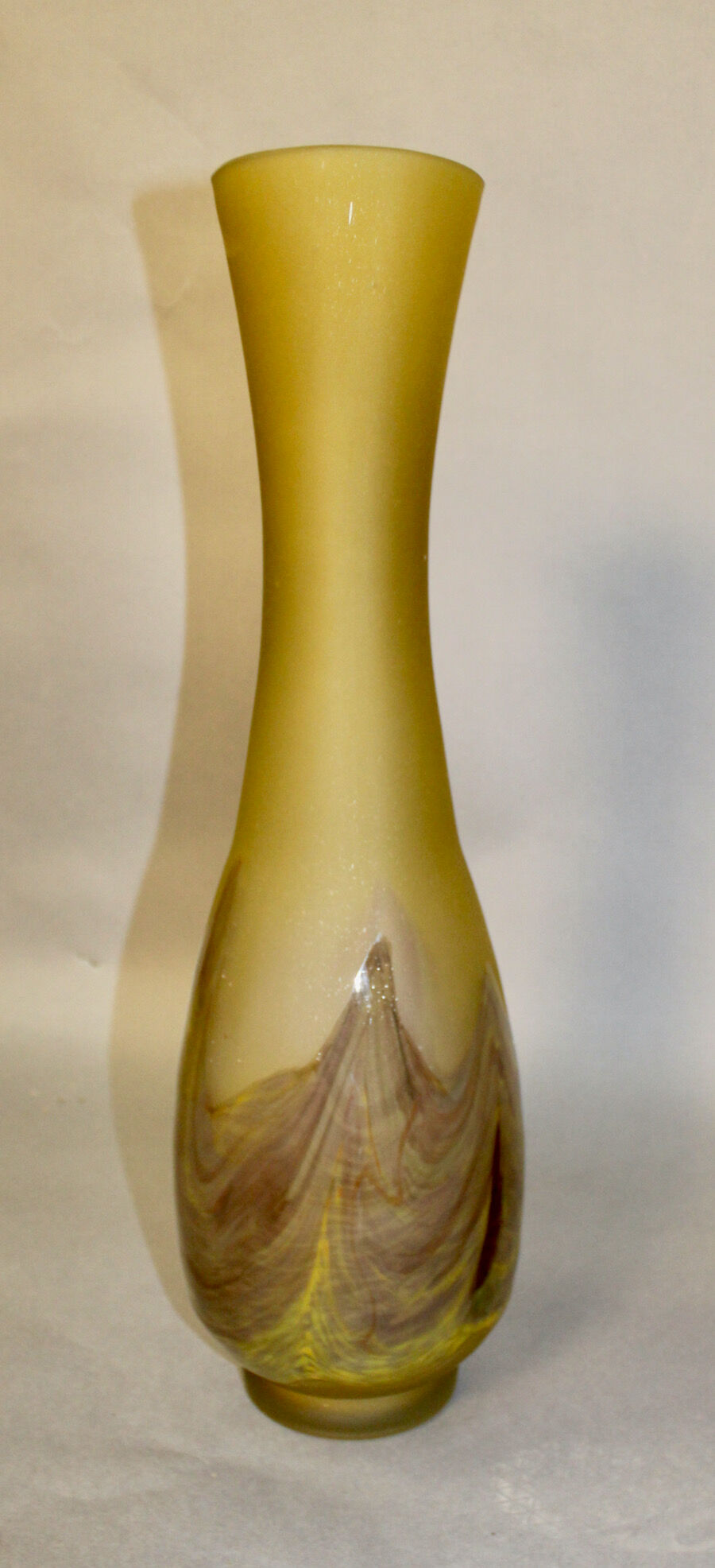 Long neck glass paste vase