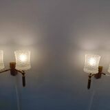 Pair of maison lunel paris france wall lights with 2 lights