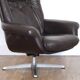 Fauteuil scandinave en cuir 1970