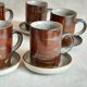 Vintage stoneware coffee mugs