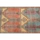1970s Vintage Turkish Hand-Knotted Wool Cotton Orange Runner Rug 143x339