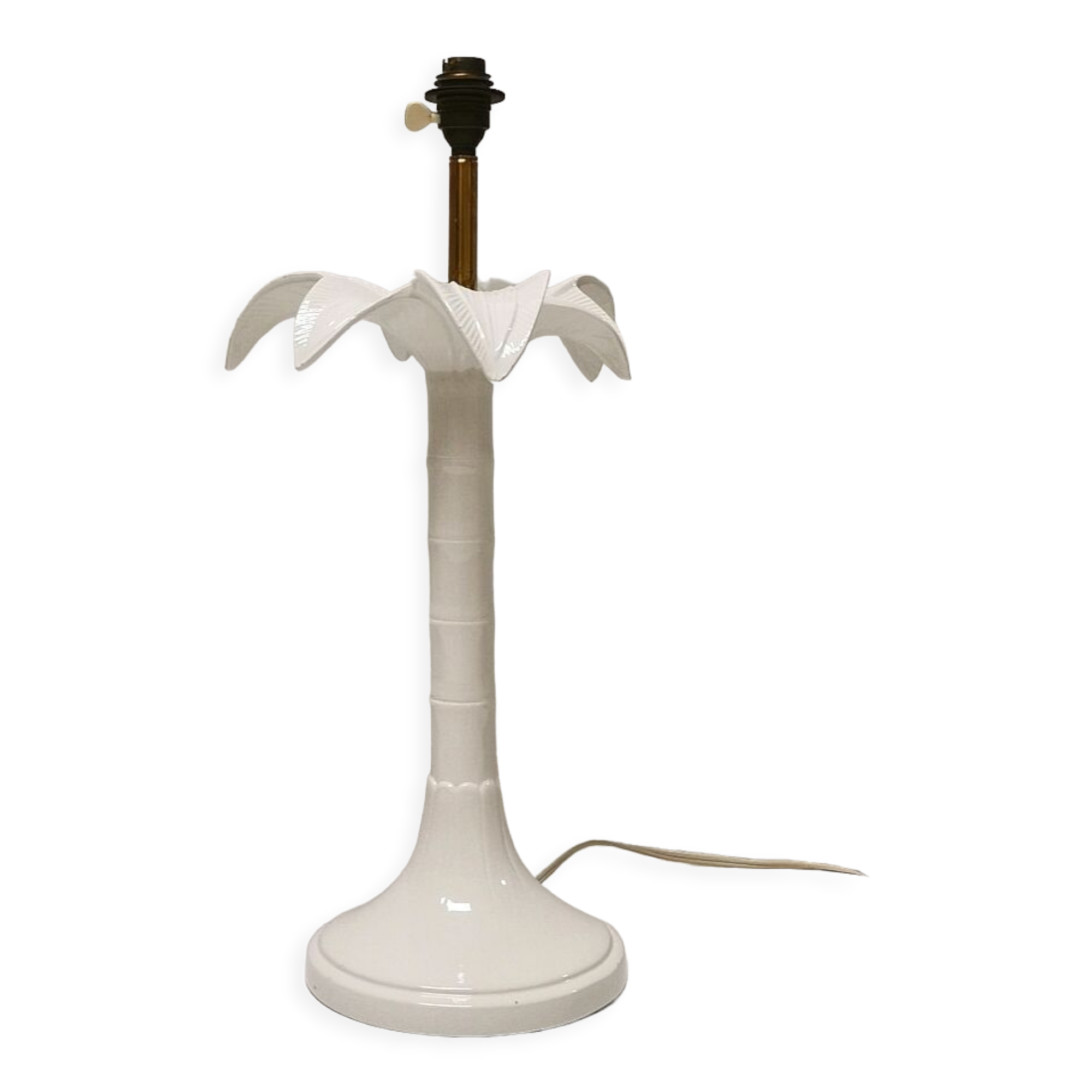 Ceramic palm lamp, Tommaso Barbi, 1960