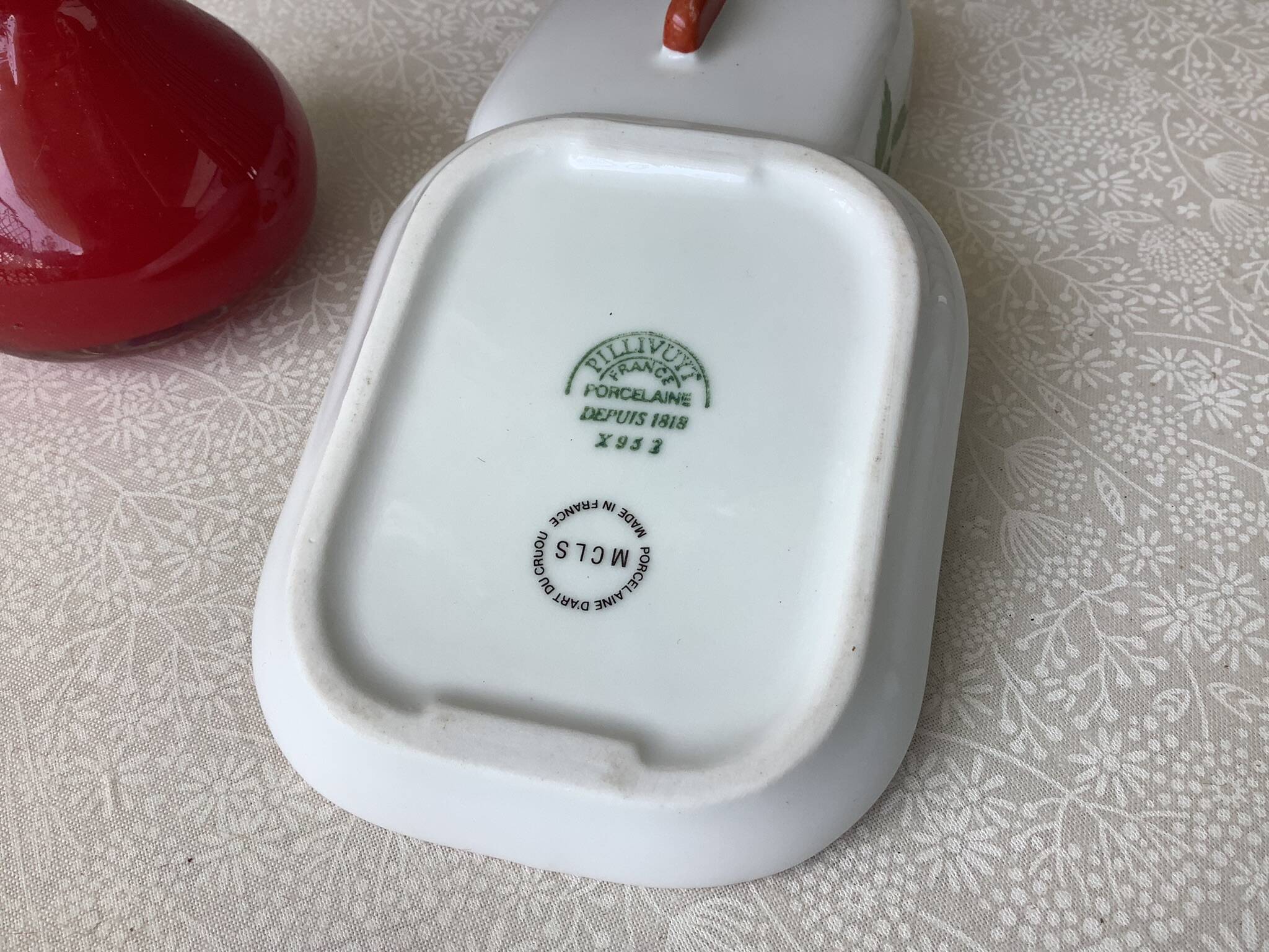 Beurrier Pillivuyt porcelaine individuel
