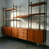 Modular teak bookcase 60s