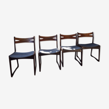 Lot de chaises scandinaves 1970