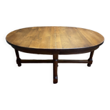 Rustic oval Louis XIII oak farm table