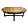 Table de ferme ovale rustique en chêne Louis XIII