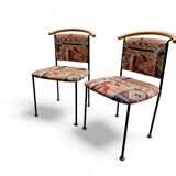 2 x Vintage Italian side / desk chair 1980s