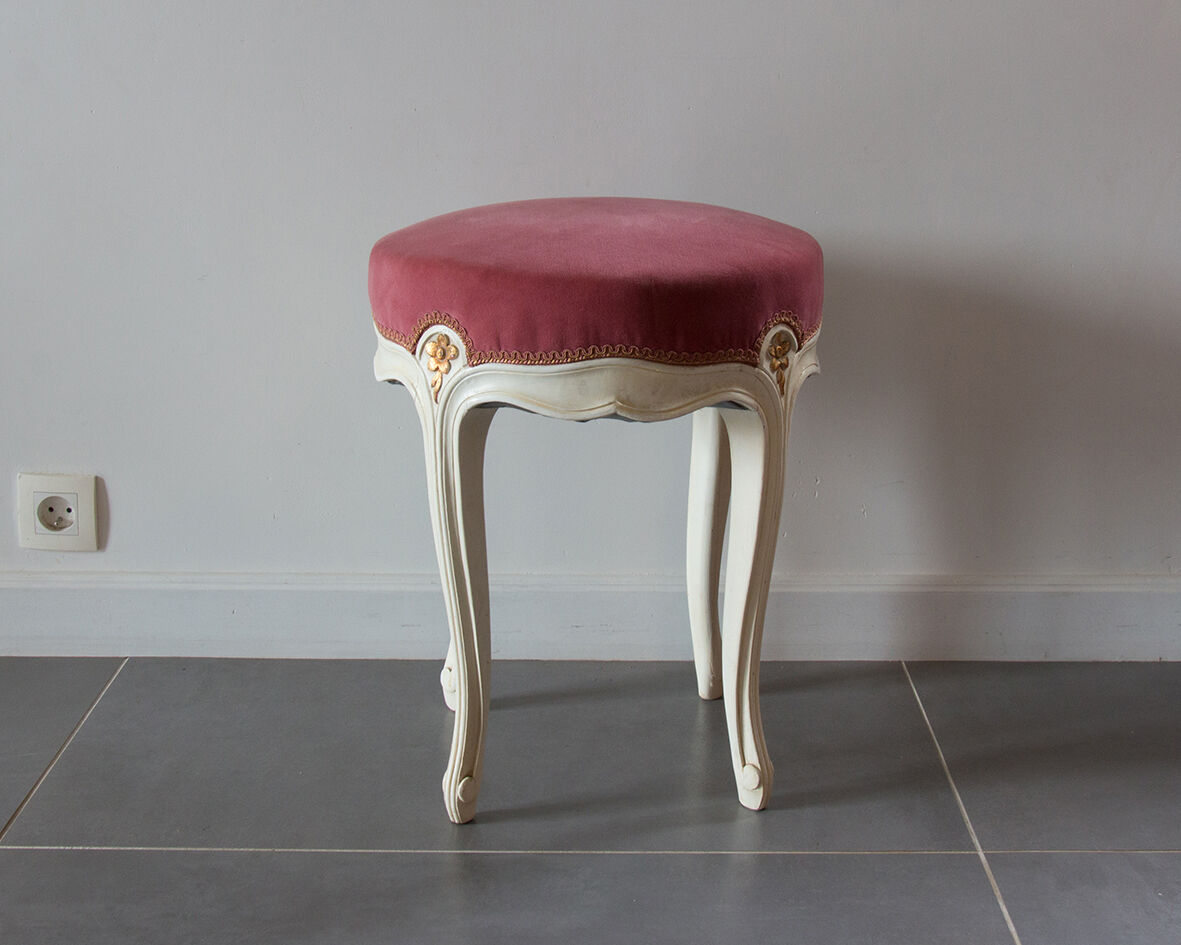 Louis XVI velvet stool