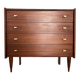 Commode en teck poignées dorées