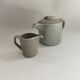 Porcelain teapot & creamer from lot virebent