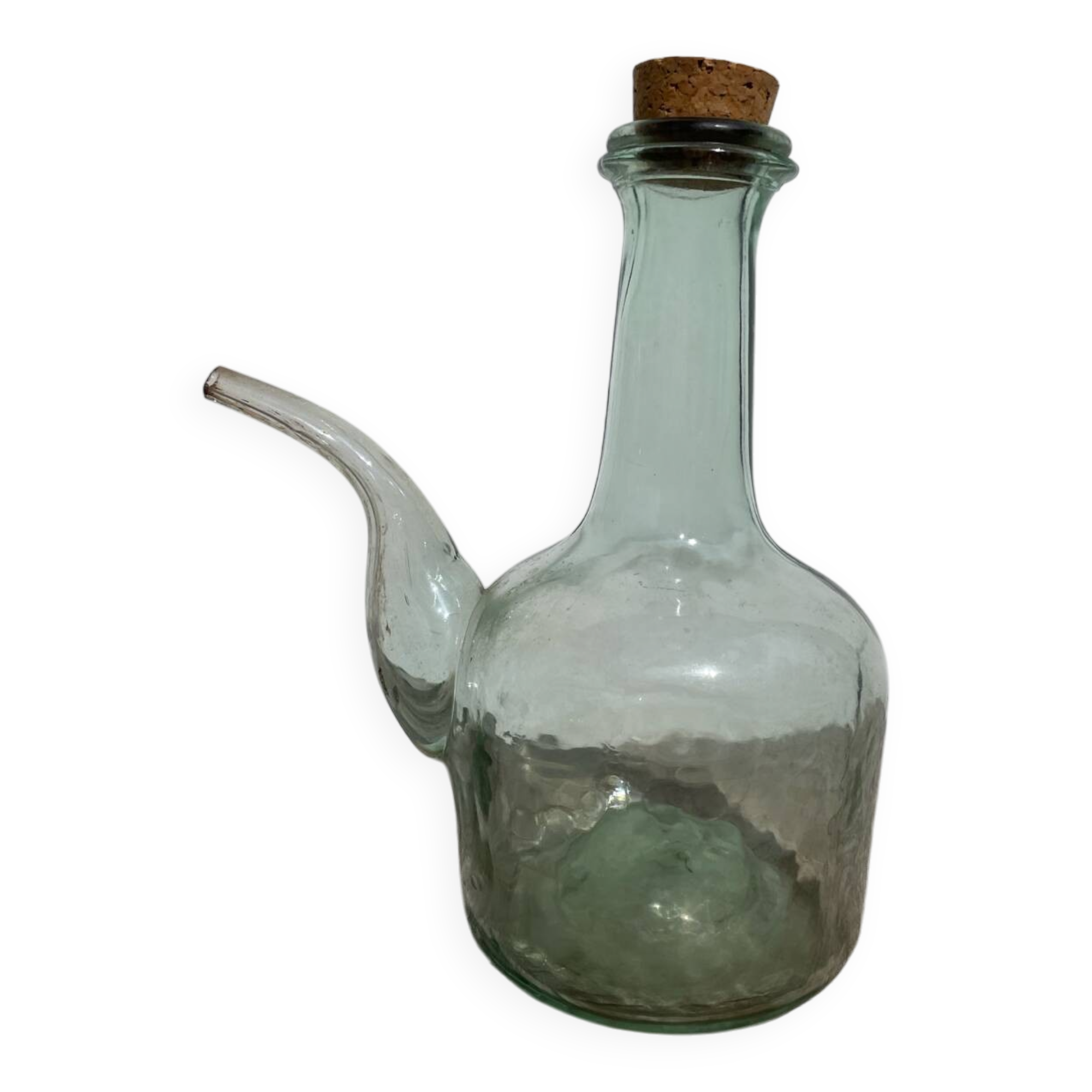 Antique glass oil cruet