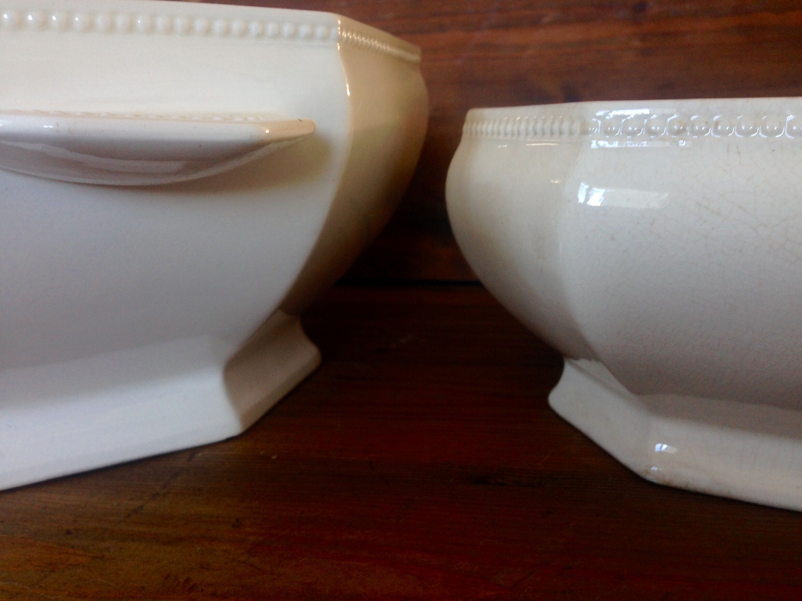 Set of 3 dishes Sarreguemines circa 1900